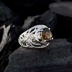 Andrea Filigree Brown Solitaire Ring