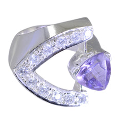 Ananya Antique Purple Halo Ring with Gemstone