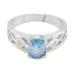 Antonia Rope-Wire Blue Solitaire Ring