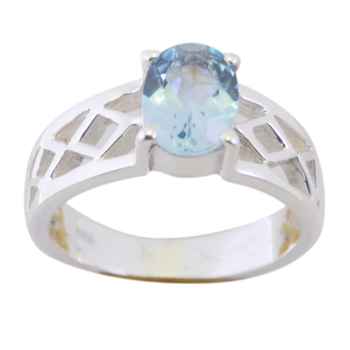 Antonia Rope-Wire Blue Solitaire Ring Blue Topaz Blue