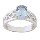 Antonia Rope-Wire Blue Solitaire Ring Blue Topaz Blue