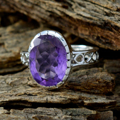 Antonia Filigree Purple Solitaire Ring