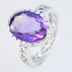 Antonia Filigree Purple Solitaire Ring