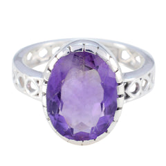 Antonia Filigree Purple Solitaire Ring Amethyst Purple