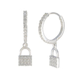 Antonia White Stud Earrings with Sparkling Design Cubic Zirconia White Stud