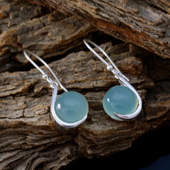 Sarah Aqua Solitaire Dangle Earrings for Any Occasion