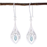 Victoria Aqua Solitaire Dangle Earrings for Glam Looks Aqua Chalcedony Green Dangle