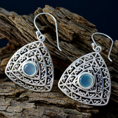 Teresa Aqua Solitaire Dangle Earrings for Stylish Looks