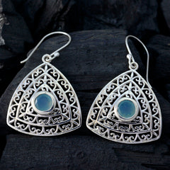 Teresa Aqua Solitaire Dangle Earrings for Stylish Looks