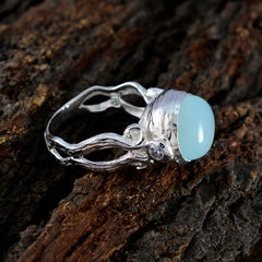 Katharina Sophisticated Aqua Solitaire Ring