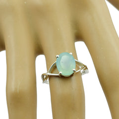 Skylar Aqua Solitaire Ring India - Sterling Silver Gemstone