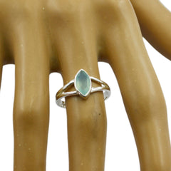 Aisha Geometric Aqua Solitaire Ring