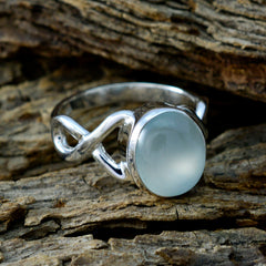 Stella Aqua Solitaire Ring Silver Gemstone Jewelry