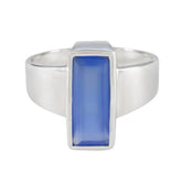 Genesis Abstract Aqua Solitaire Ring Aqua Chalcedony Green