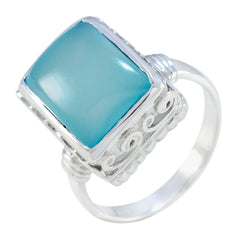 Natalia Contemporary Aqua Solitaire Ring