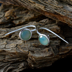 Zoe Aqua Solitaire Stud Earrings for Everyday Glam