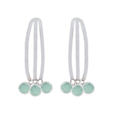 Nayara Aqua Stud Earrings for Everyday Glam Aqua Chalcedony Green Stud