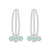 Patricia Aqua Stud Earrings for Everyday Glam Aqua Chalcedony Green Stud