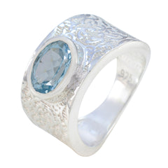 Alejandra Art Deco Blue Solitaire Ring