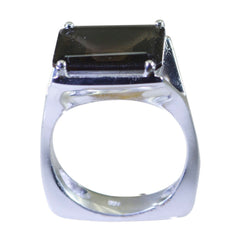 Laura Art Deco Brown Solitaire Ring smoky quartz Brown