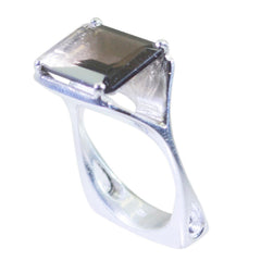 Laura Art Deco Brown Solitaire Ring