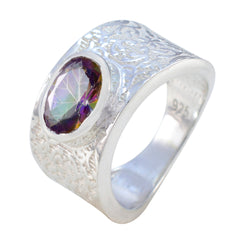 Abigail Art Deco Gemstone Jewelry Silver Ring