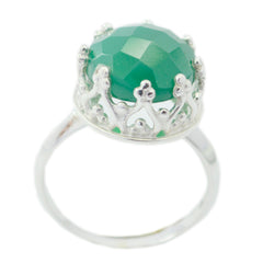 Isabella Art Deco Green Solitaire Ring Green Onyx Green