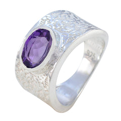 Agustina Art Deco Purple Solitaire Ring