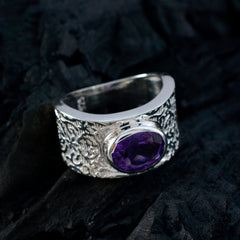 Agustina Art Deco Purple Solitaire Ring