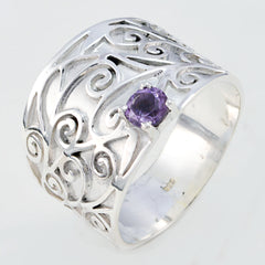 Bianca Art Deco Purple Solitaire Ring