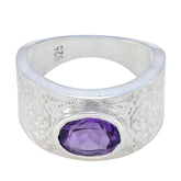 Agustina Art Deco Purple Solitaire Ring Amethyst Purple