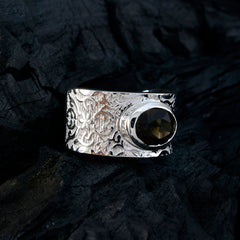 Addison Art Deco Brown Solitaire Ring