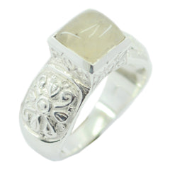 Sarah Art Deco Golden Solitaire Ring Rutile Quartz Yellow