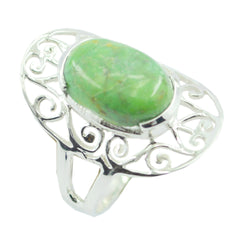 Noelia Art Deco Turquoise Ring with Silver Filigree Turquoise Blue