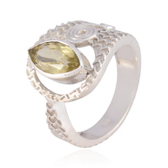 Kristine Art Deco Yellow Solitaire Ring
