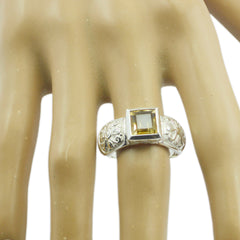 Pauline Art Deco Yellow Solitaire Ring