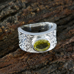 Aaliyah Art Deco Yellow Solitaire Ring with Silver Band