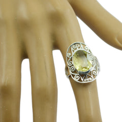 Nisa Art Deco Yellow Solitaire Ring