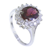 Paula Artisan Halo Ring Multicolor with Gemstone Accent Tourmaline Multicolor