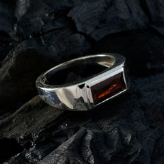 Elena Artisan Red Gemstone Ring in Sterling Silver