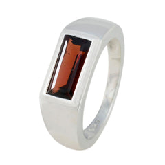 Elena Artisan Red Gemstone Ring in Sterling Silver