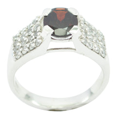 Rebeca Artisan Red Halo Ring with Sparkling Stones Garnet Red