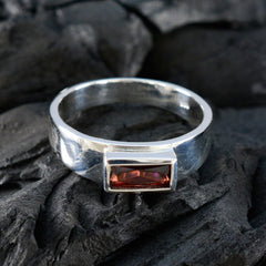 Ayesha Artisan Red Solitaire Ring in Sterling Silver