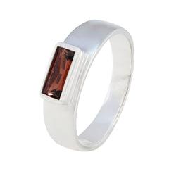 Ayesha Artisan Red Solitaire Ring in Sterling Silver