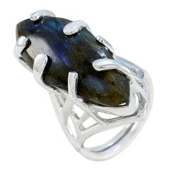 Nayara Artisan Solitaire Ring with Labradorite Stone