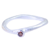 Audrey Glamorous Red Solitaire Ring Garnet Red