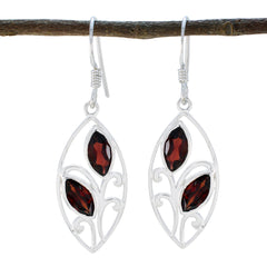 Aurora Red Toi et Moi Earrings for Stylish Elegance Garnet Red Dangle