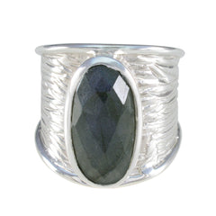 Autumn Heritage Grey Solitaire Ring Labradorite Gray