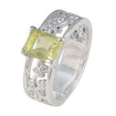 Autumn Feminine Yellow Solitaire Ring