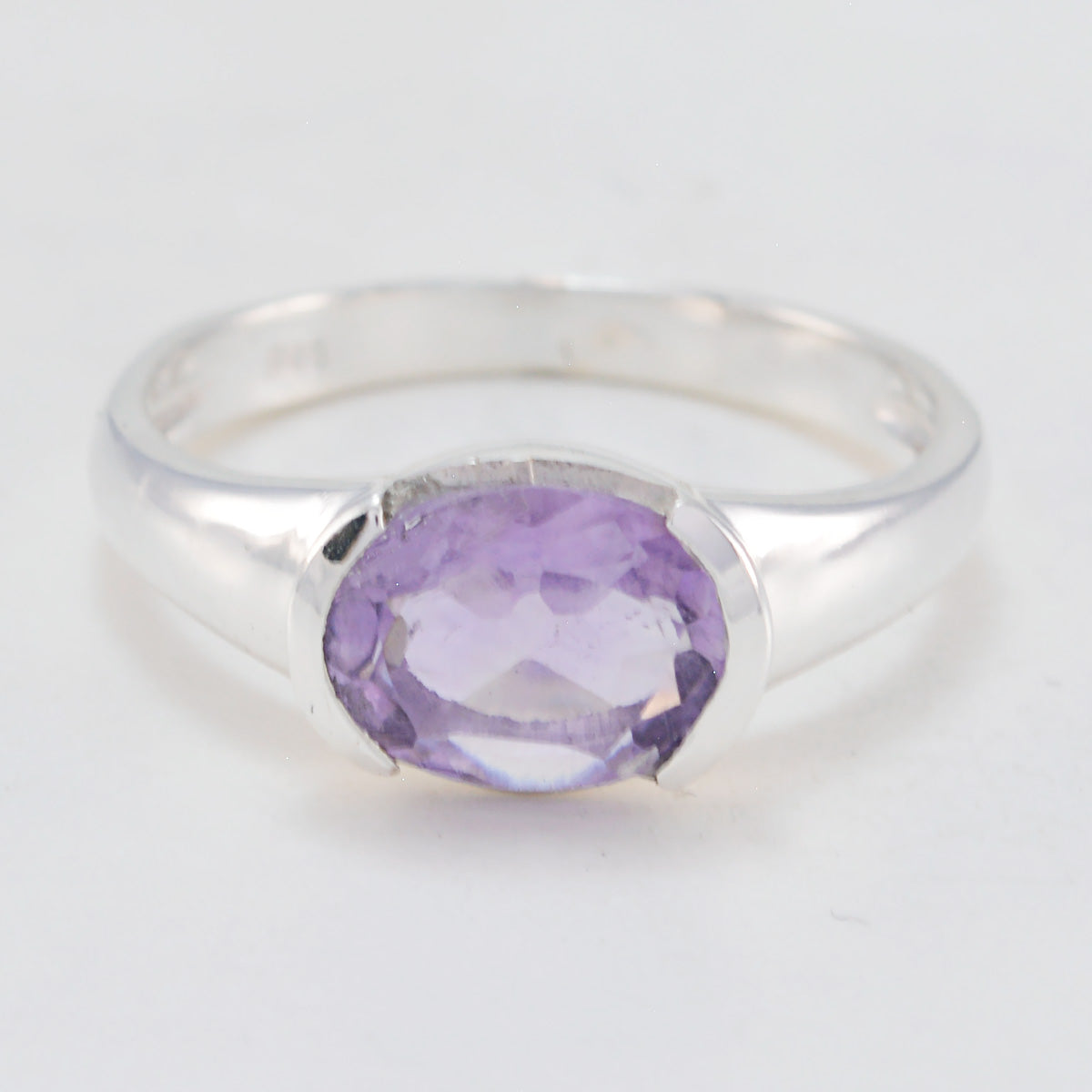 Ayaka Fairytale Purple Solitaire Ring Amethyst Purple